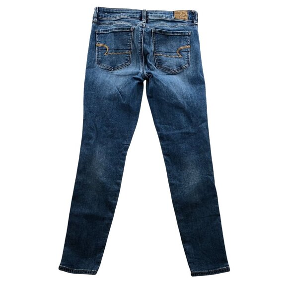 American Eagle Womens Jeans Size 4 Skinny Leg Anke Casual Blue Denim Stretch - Picture 2 of 16